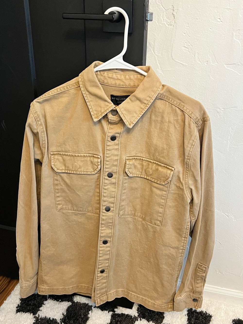 Men’s over sized fit button down jean shacket